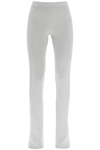 Dion Lee Slim Fit Light Reflective Ribbed Knit Pants In Grey