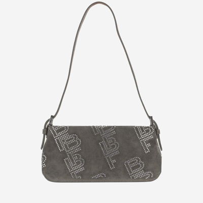 By Far Dulce Logo Embellished Shoulder Bag In Grey