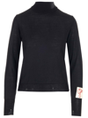 Golden Goose Classic Knit Turtleneck Sweater In Luxurious Merino Wool In Black