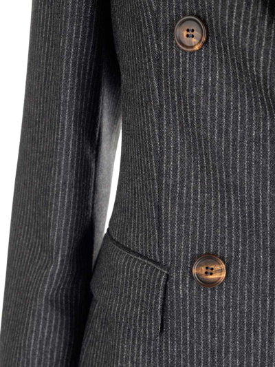 Brunello Cucinelli Single-breasted Striped Tailored Jacket
