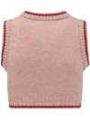 PALM ANGELS STRAWBERRY EMBROIDERED KNIT VEST