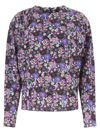 Isabel Marant Woman Brunille Blouse In Purple Floral Silk In Purple