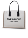 SAINT LAURENT RIVE GAUCHE LOGO PRINTED TOTE BAG