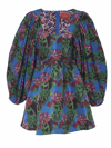 La Doublej La Double J Woman Mini Dress Blue Size S Polyester In Multicolor