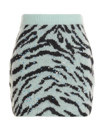 Alessandra Rich Zebra Intarsia Knitted Miniskirt In Multicolor
