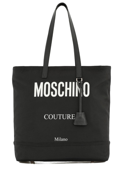 Moschino Couture Logo Print Tote In 2555