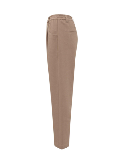 Brunello Cucinelli Straight-leg Cropped Pants  In Almond