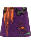 Msgm Printed Shearling-design Skirt
