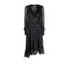Zimmermann Polka-dot Silk Midi Dress - Women's - Silk/viscose/metallic Fibre In Blue