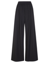 MONCLER MONCLER WOMAN PALAZZO TROUSERS IN BLACK WOOL BLEND