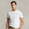 Ralph Lauren Custom Slim Fit Jersey Crewneck T-shirt In White