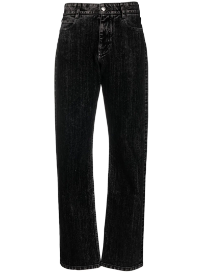 Stella Mccartney Stonewash Straight-legged Jeans In Black