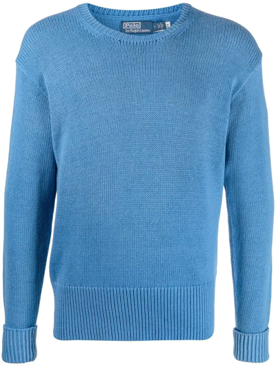 Polo Ralph Lauren Crew Neck Pullover Sweater In Blue