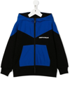 Marcelo Burlon County Of Milan Contrast-panelled Zip-up Jacket In Black