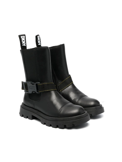 Dkny Kids Boots For Girls In Black