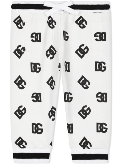 Dolce & Gabbana Babies' Dg Logo-print Sweatpants In Black Logo
