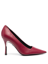 FURLA 95MM LEATHER POINTED-TOE PUMPS