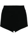 Cashmere In Love Felix Knitted Logo-patch Shorts In Black