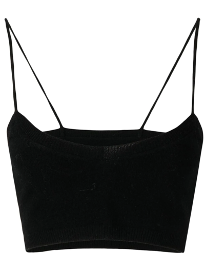 Cashmere In Love Evie Cashmere Bralette In Black