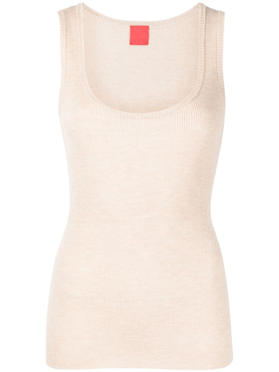 Cashmere In Love Paula Cashmere Tank Top In Brown