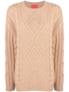 Cashmere In Love Alaska Chunky-knit Jumper In Brown