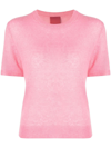 Cashmere In Love Sidley Fine-knit Top In Pink
