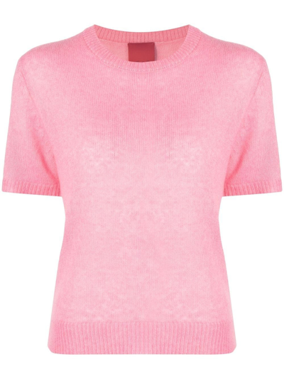 Cashmere In Love Sidley Fine-knit Top In Pink