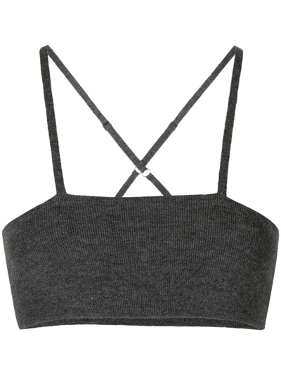 Cashmere In Love Babett Wool-cashmere Bralette In Grey