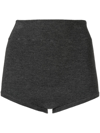 Cashmere In Love Felix Knitted High-waist Shorts In Grey