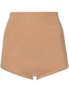 CASHMERE IN LOVE FELIX KNITTED HIGH-WAIST SHORTS