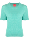 Cashmere In Love Sidley Fine-knit Top In Green