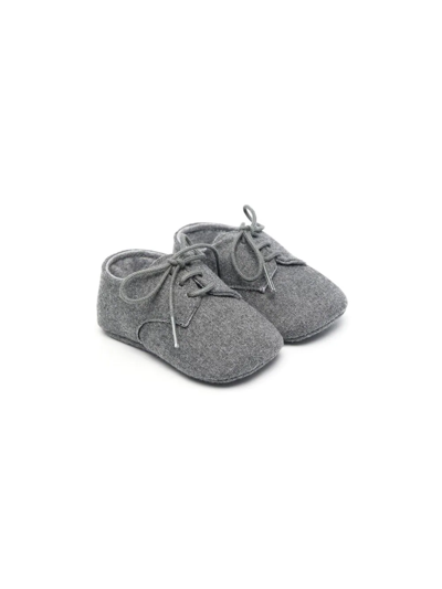 Il Gufo Babies' Lace-up Pre-walker Shoes In Grey