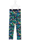 Kenzo Graphic-print Mid-rise Leggings In Multicolour