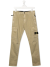 Stone Island Kids Cargo Trousers For Boys In Neutrals