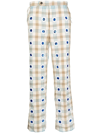 BODE EMBELLISHED CHECKED STRAIGHT-LEG TROUSERS