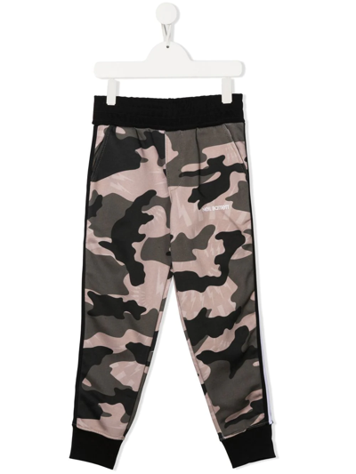 Neil Barrett Teen Camouflage-print Cotton Trousers In Neutrals