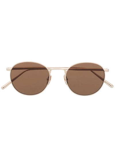 Chimi Gradient-lens Round-frame Sunglasses In Gold