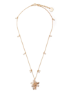 ANTON HEUNIS FAUX-PEARL DETAILED FLORAL NECKLACE