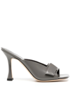 By Far Gray Olivia Mules In Grey