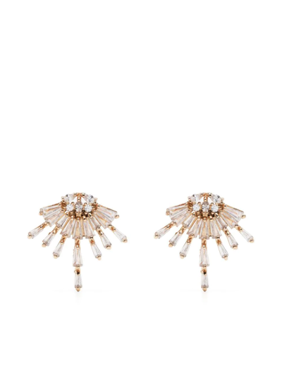 Anton Heunis Crystal-embellished Stud Earrings In Gold