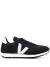 Veja Man Sneakers Black Size 10 Textile Fibers In Blue