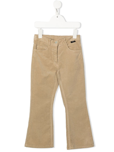 Aspesi Kids' Straight-leg Corduroy Trousers In Neutrals