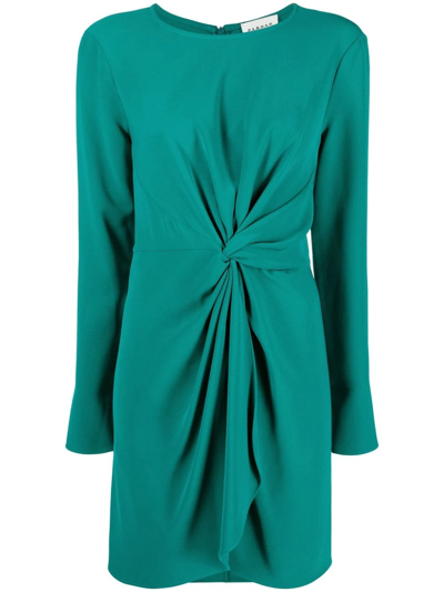 P.a.r.o.s.h Gathered-detail Long-sleeve Dress In Green