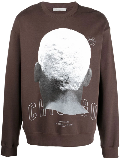 Ih Nom Uh Nit Photograph-print Sweatshirt In Brown