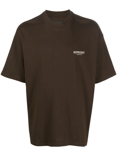 Represent Mens Owners Club T-shirt In Vintage In Brown