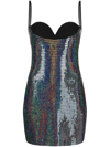 Chiara Ferragni Chainmail-effect Fitted Mini Dress In Black