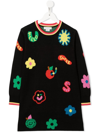 Stella Mccartney Jacquard-knit Sustainable-cotton Dress In Black