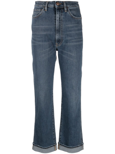 3x1 High-waist Straight-leg Jeans In Blue