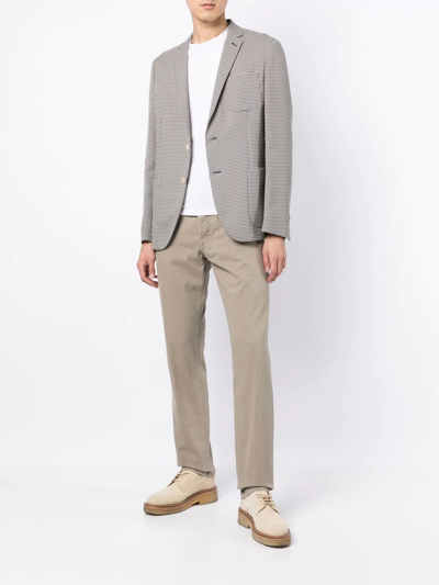 Kiton Straight-leg Chino Trousers In Brown