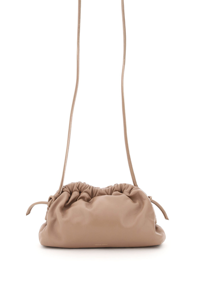 Mansur Gavriel Mini Cloud Clutch Shoulder Bag In Brown